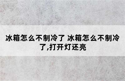 冰箱怎么不制冷了 冰箱怎么不制冷了,打开灯还亮